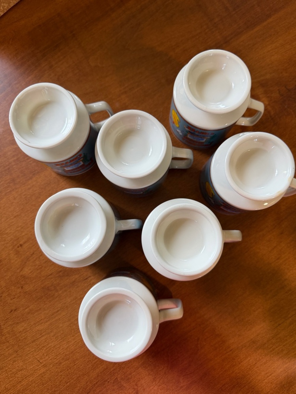 Vintage Porcelain Maxwell House Pedestal Coffee Cup Set of 7 - Picture 10 of 13